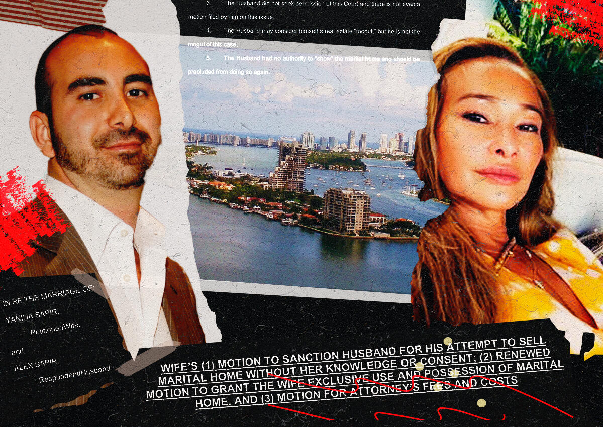 Alex Sapir secretly tried to sell Miami Beach house amid divorce, wife claims